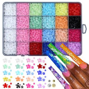 Nail Art Decorative Art Kit - Multicolor Flowers