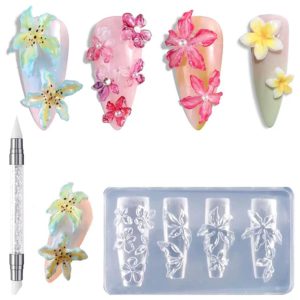 Nail Silicone Molds - Hibiscus Flowers & Silicone Pen